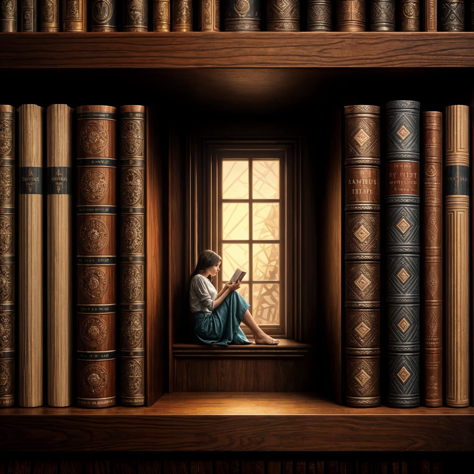 Comfy book nook  by @Helvetica_