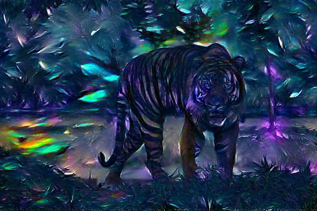 Iridescent Purple Night Jungle tiger