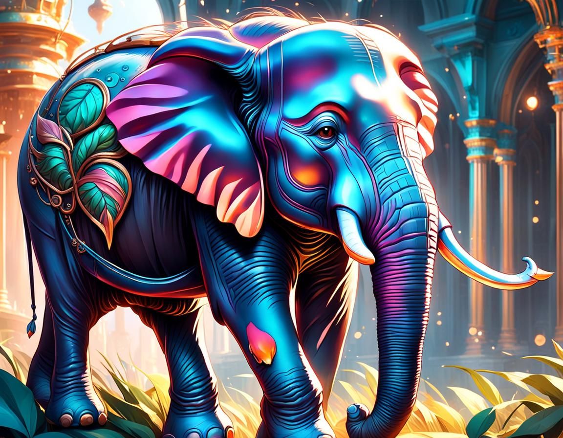 Another Elephant Walk - AI Generated Artwork - NightCafe Creator