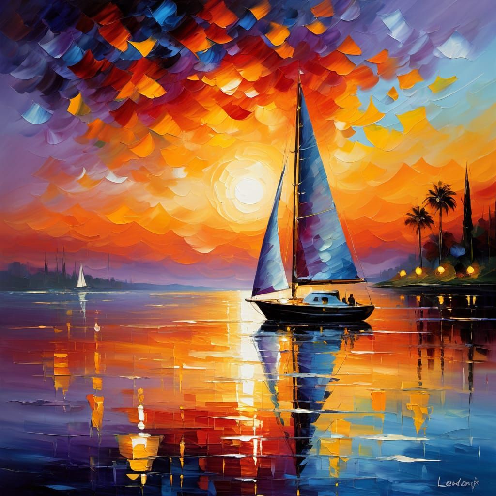 Tranquil Sunset Sail   by @Joe