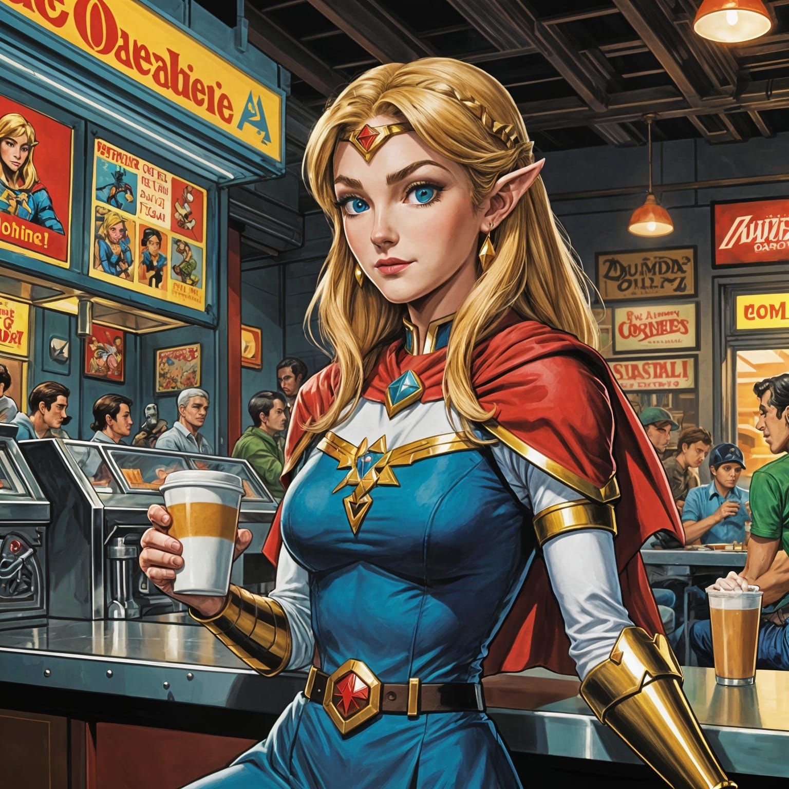 heroine drink coffee  by @weisearts