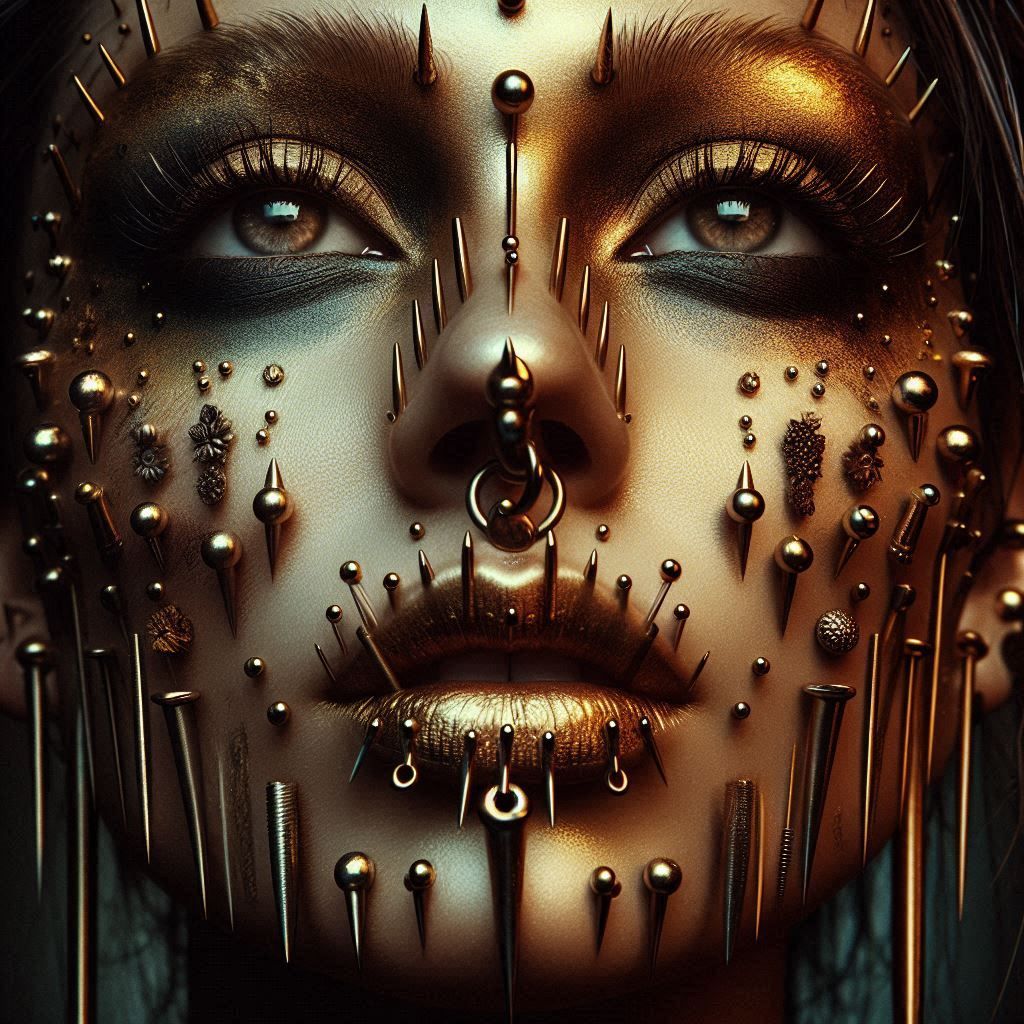 Portraits of a Serial Creator : Extreme Facial Piercing