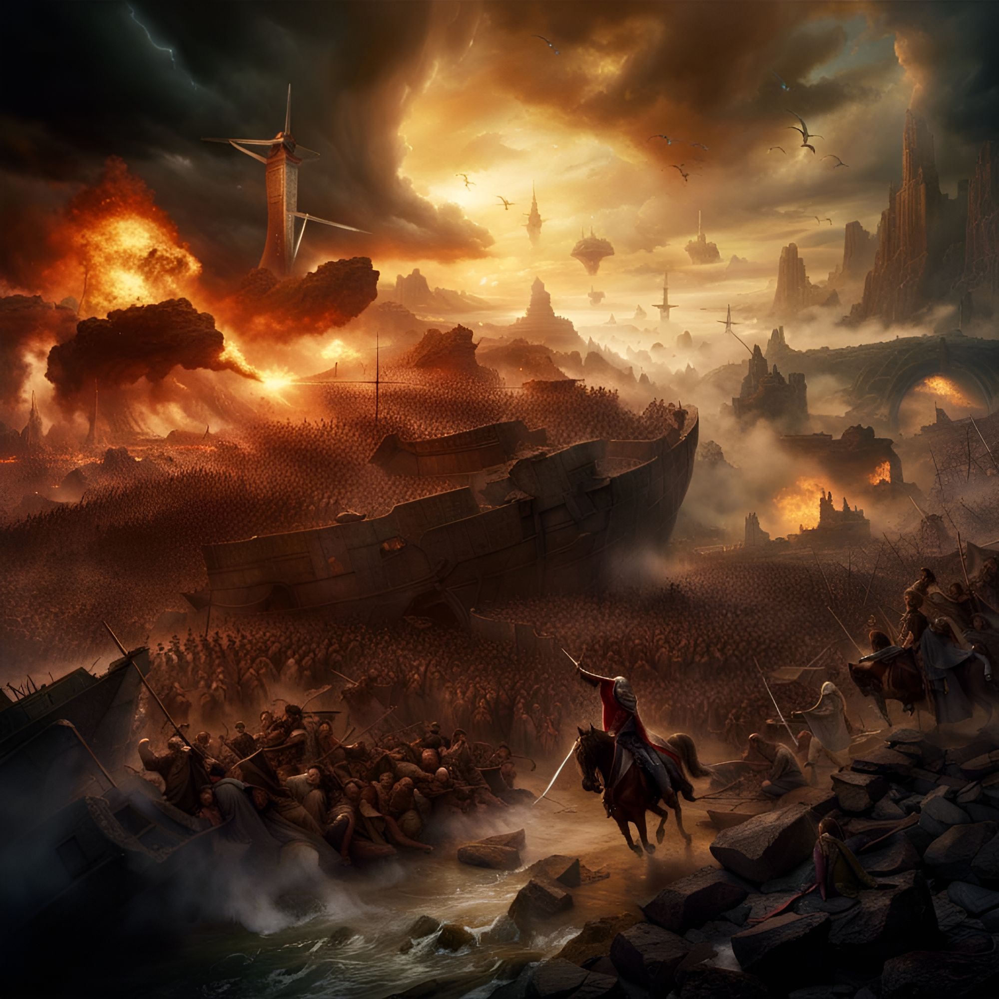 Display A Photo Of The Battle Of Armageddon Described In Revelation In ...