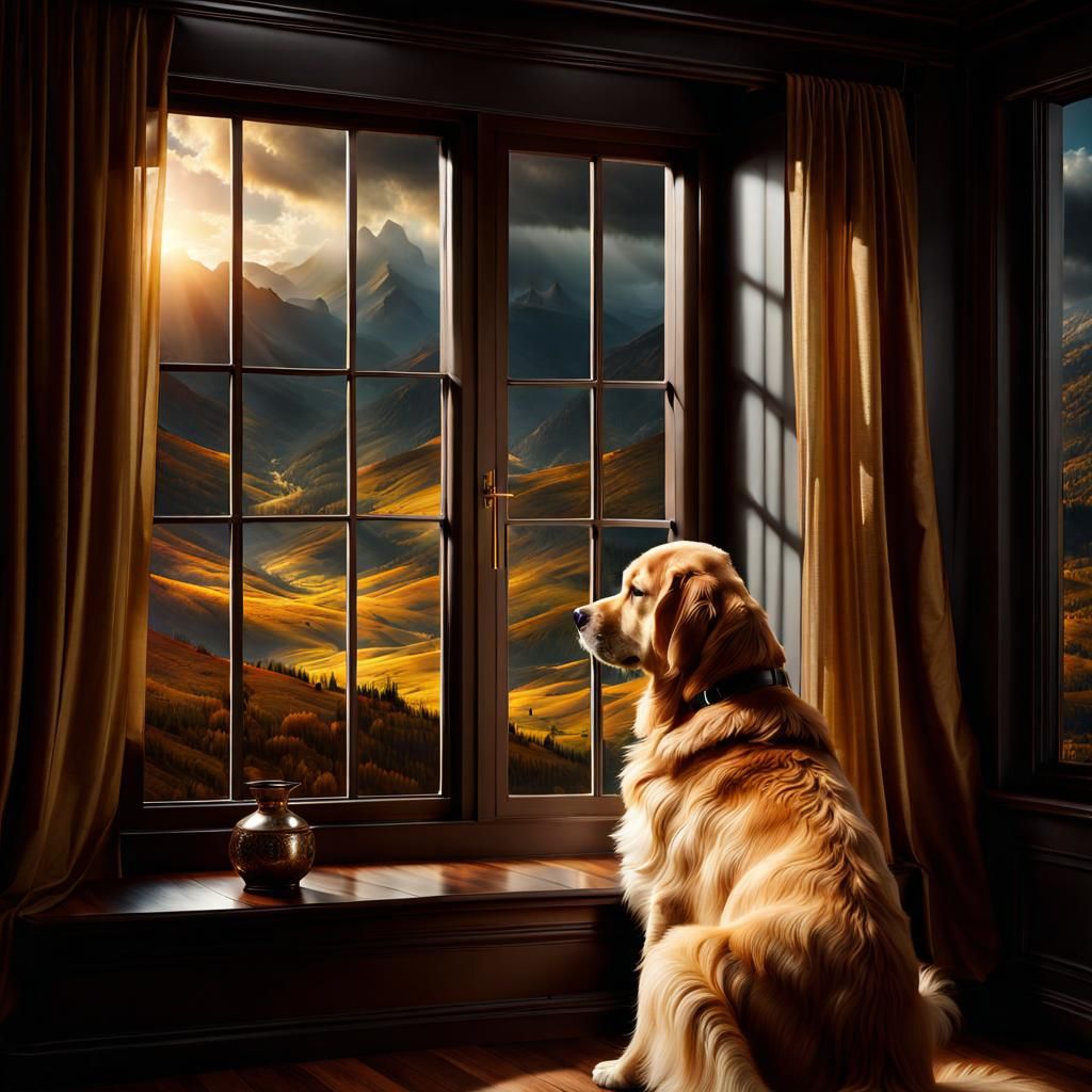 She waits all day for her person.  by @TaraLynn