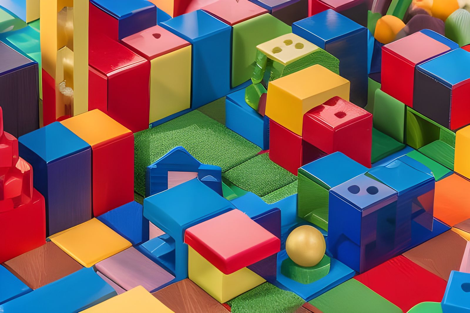 Toy bricks landscape.