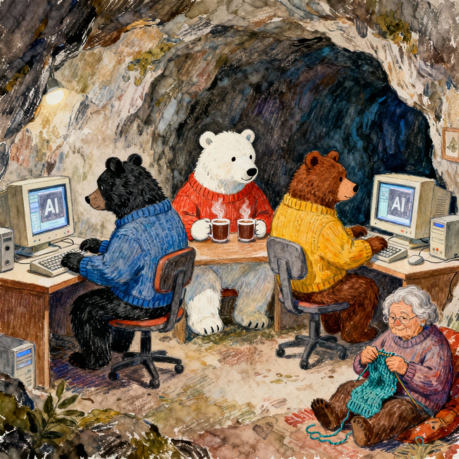 Bears computing  by @Carianne Cuthbertsson