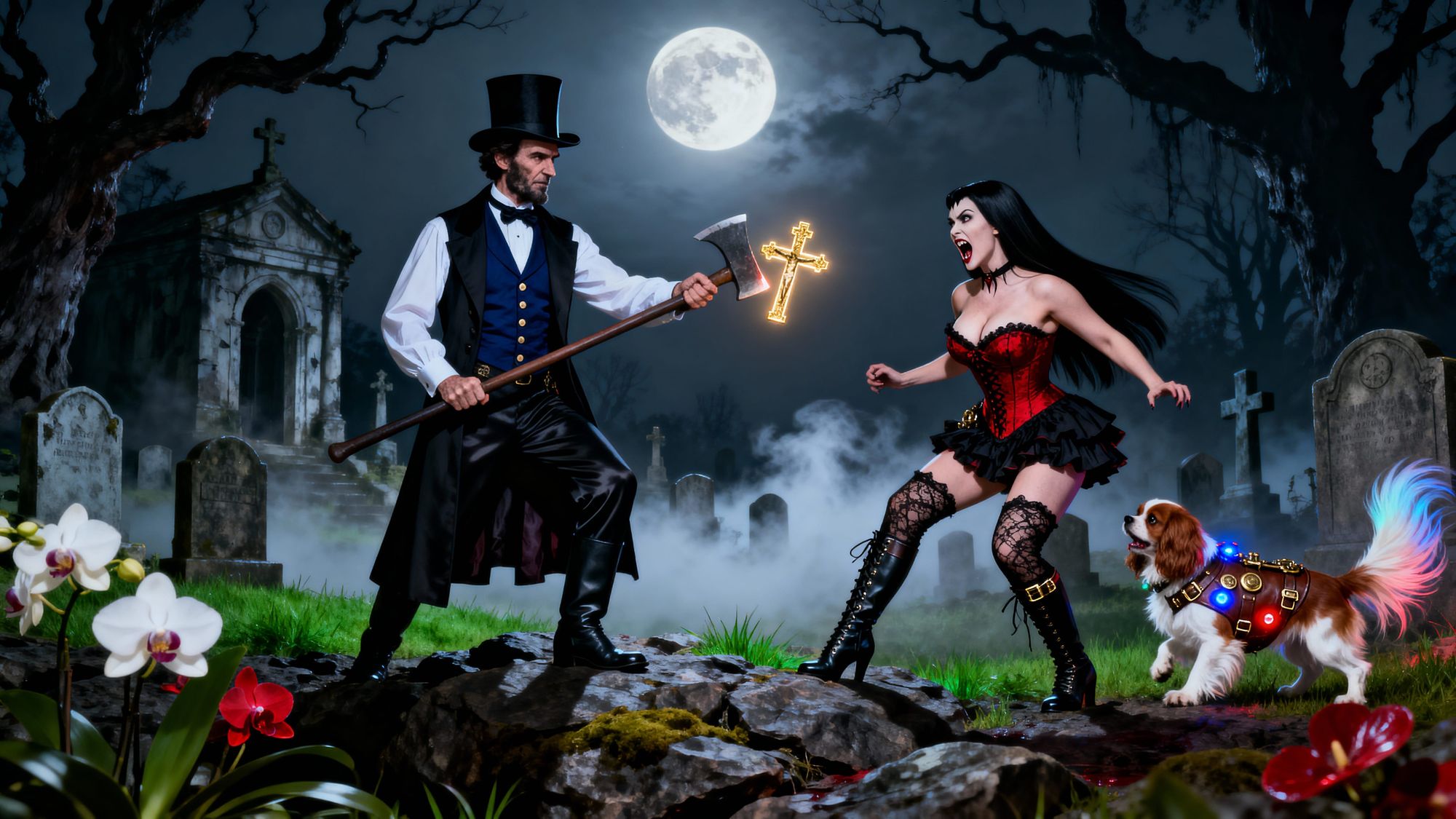 Abraham Lincoln Wields The Securis Crucis (Axe of the Cross)