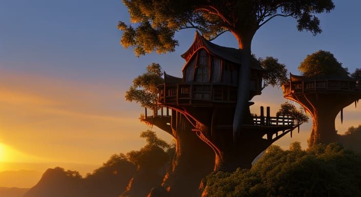 Sunset Treehouse  by @Lord Icon
