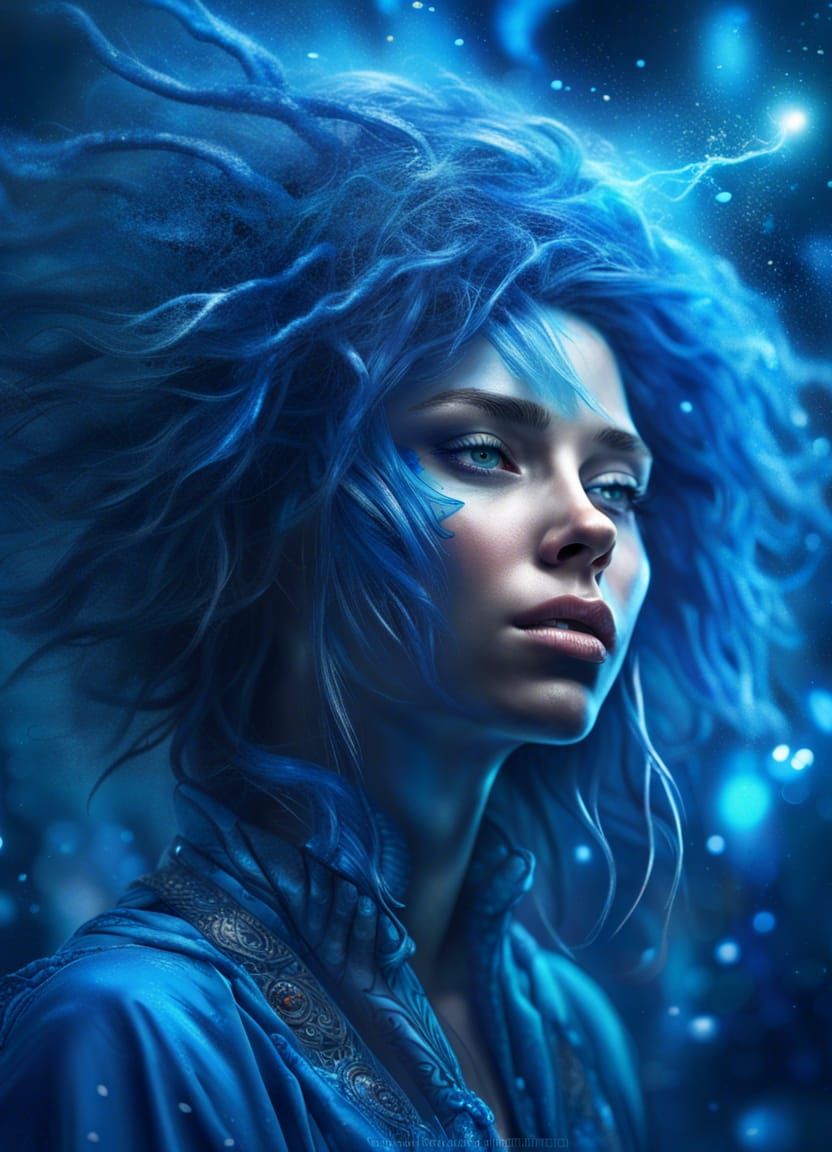 Blue emotional Peace - AI Generated Artwork - NightCafe Creator