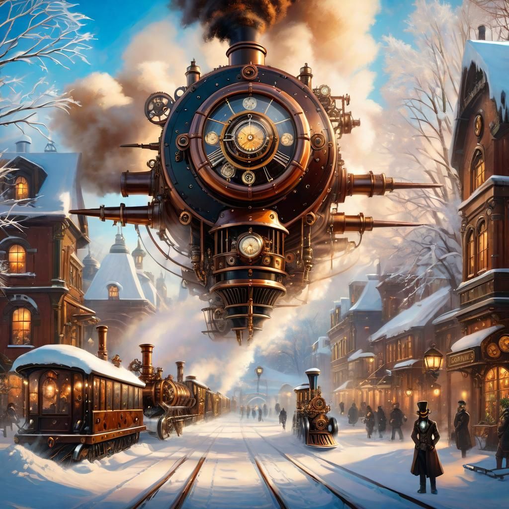 Steampunk Winter Wonderland  by @Ebim