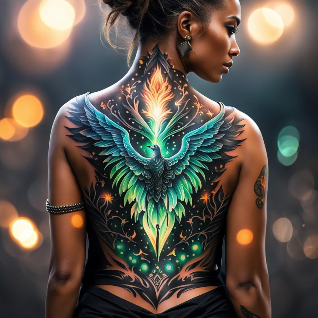 Green Phoenix   by @ArtBrat