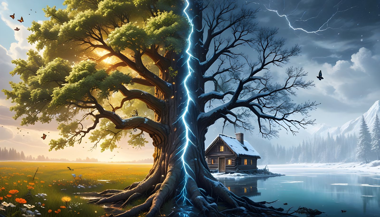 split into summer and winter  by @Jake Blues