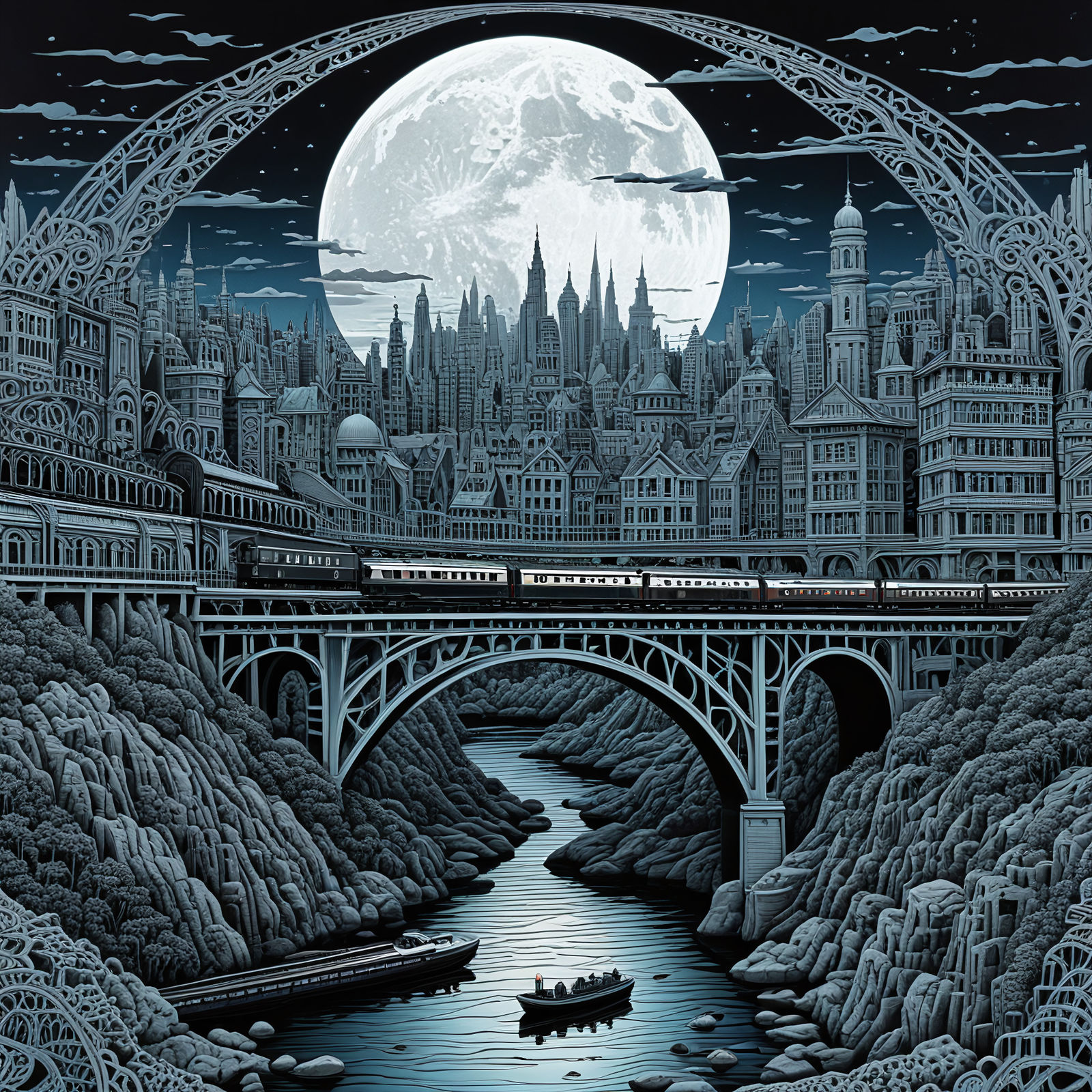 Paper cut naive city