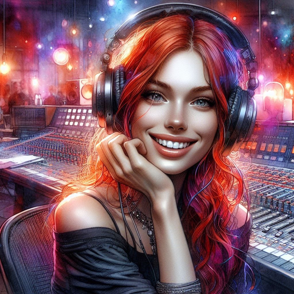 In the sound studio