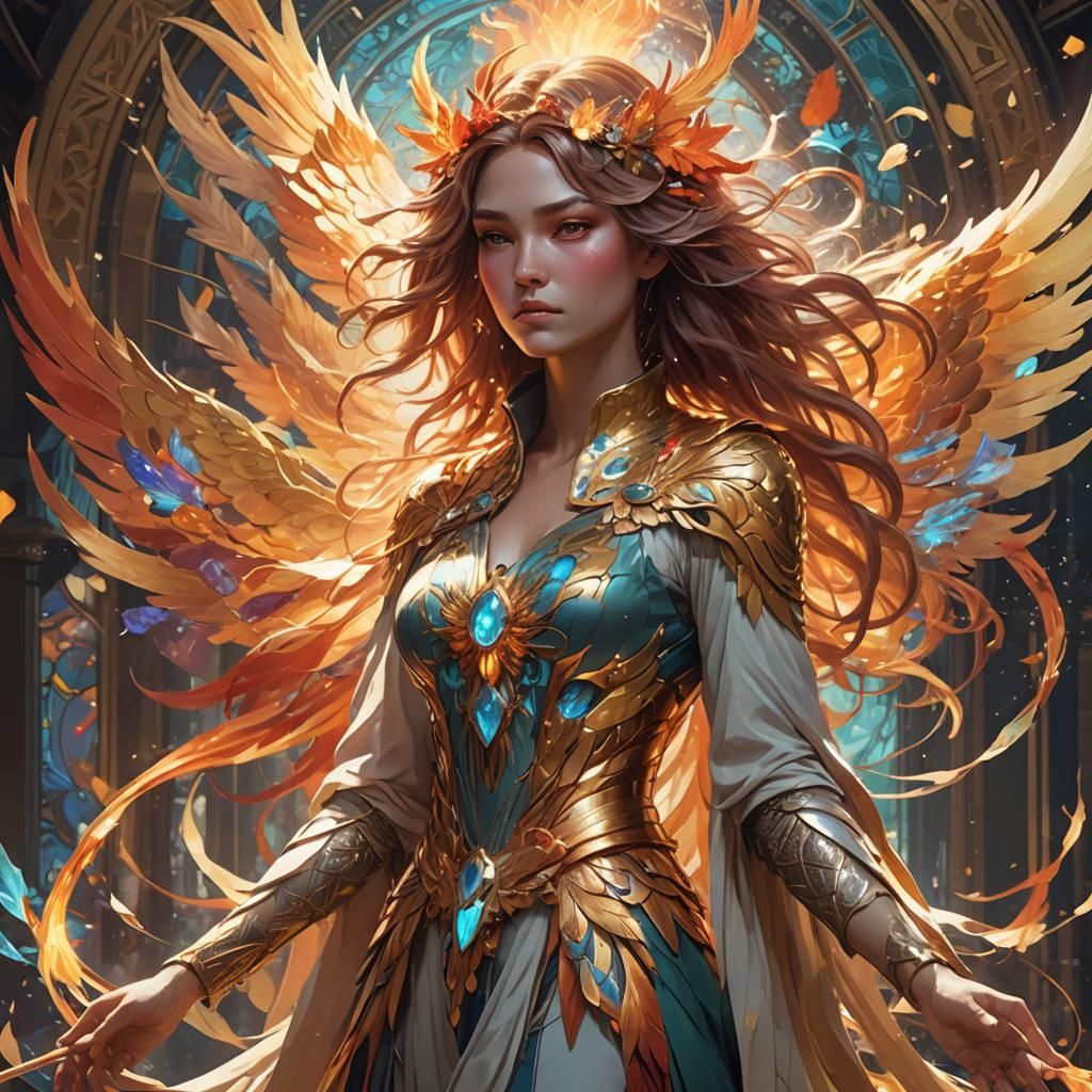 Light Phoenix full body portrait , 8k resolution concept art...