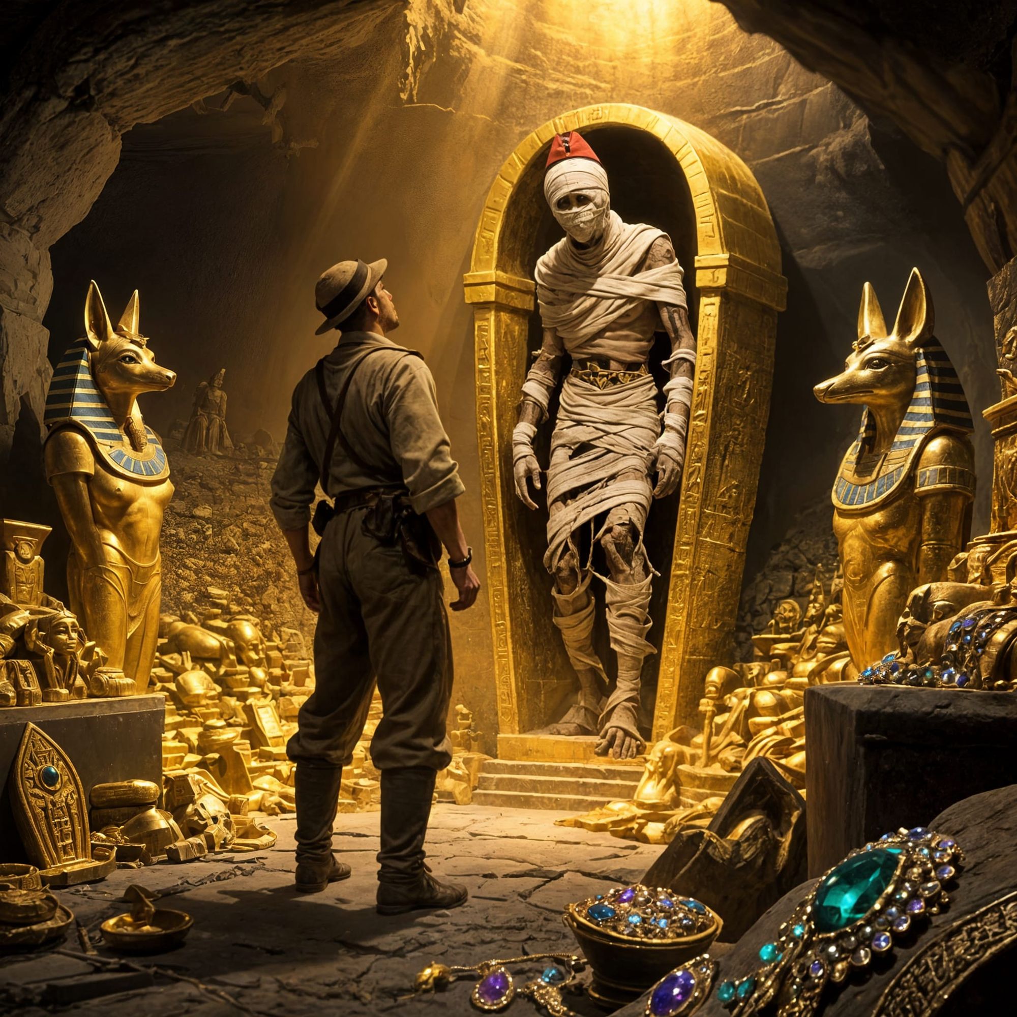 Shocked Archeologist Finds Living Headless Mummy Guarding Egyptian Treasure Chamber