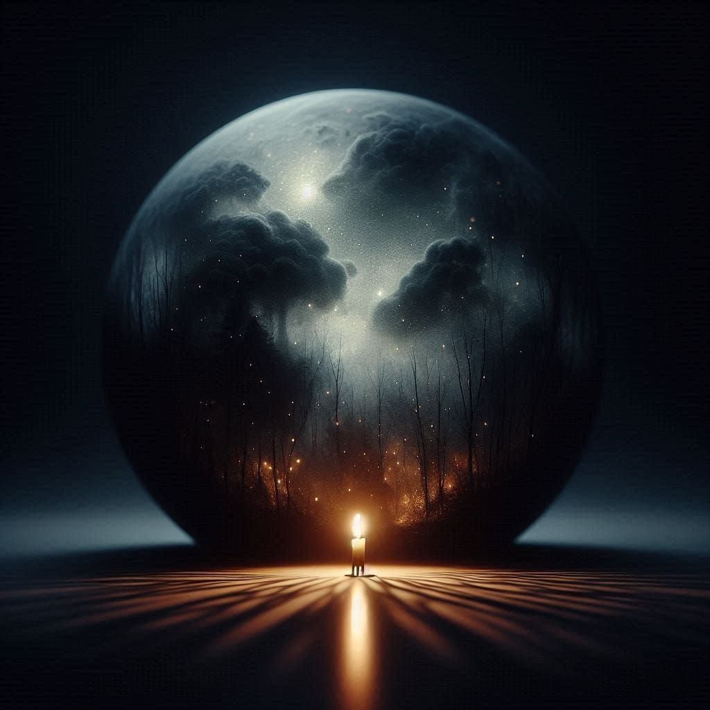 One candle to brighten a dark place