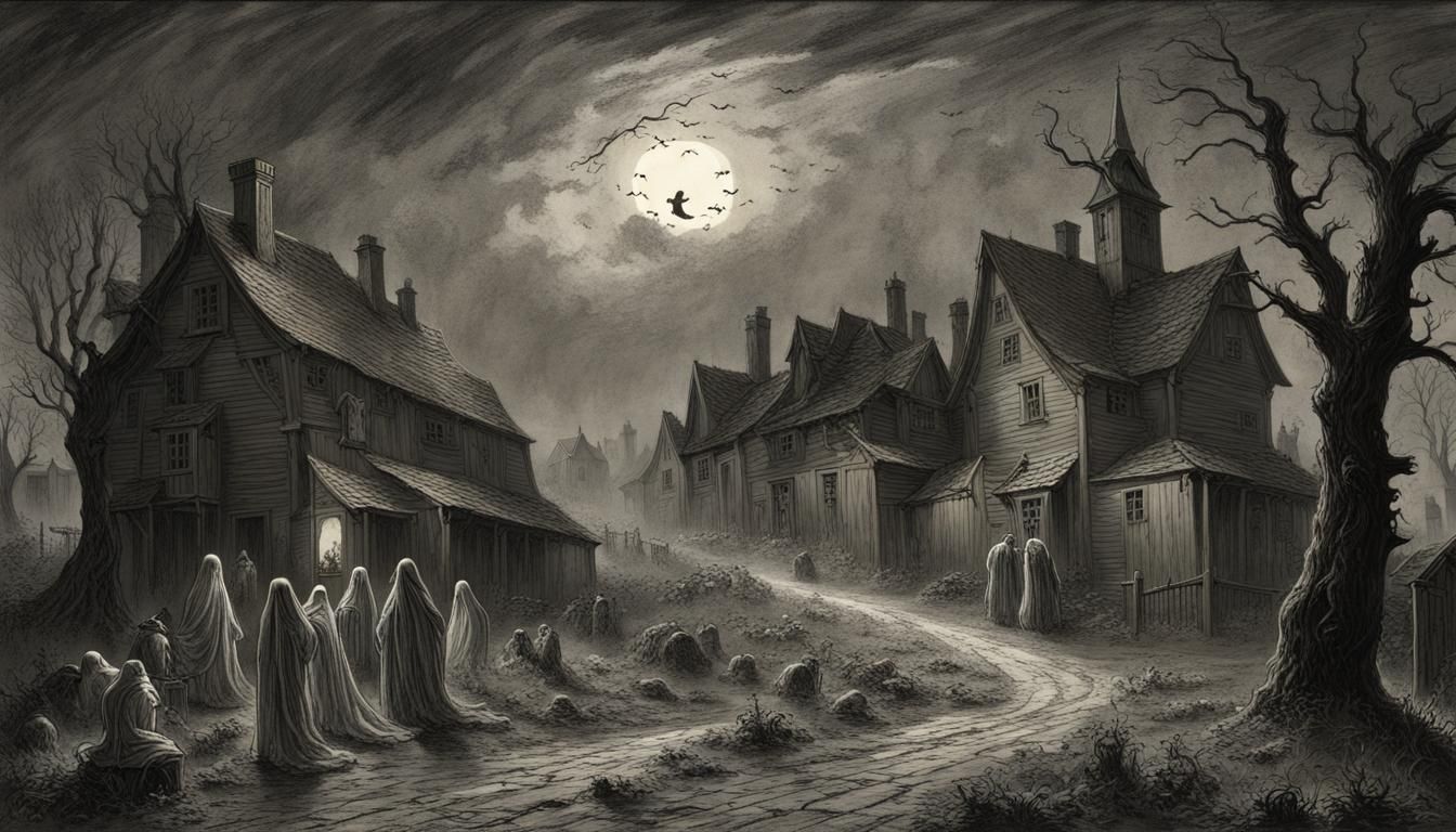 Ghosts in the village, your reality to pillage; they appear in your dreams, not all's what it seems.  by @Welgan Druid