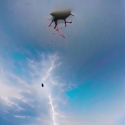 A drone falling out of the sky