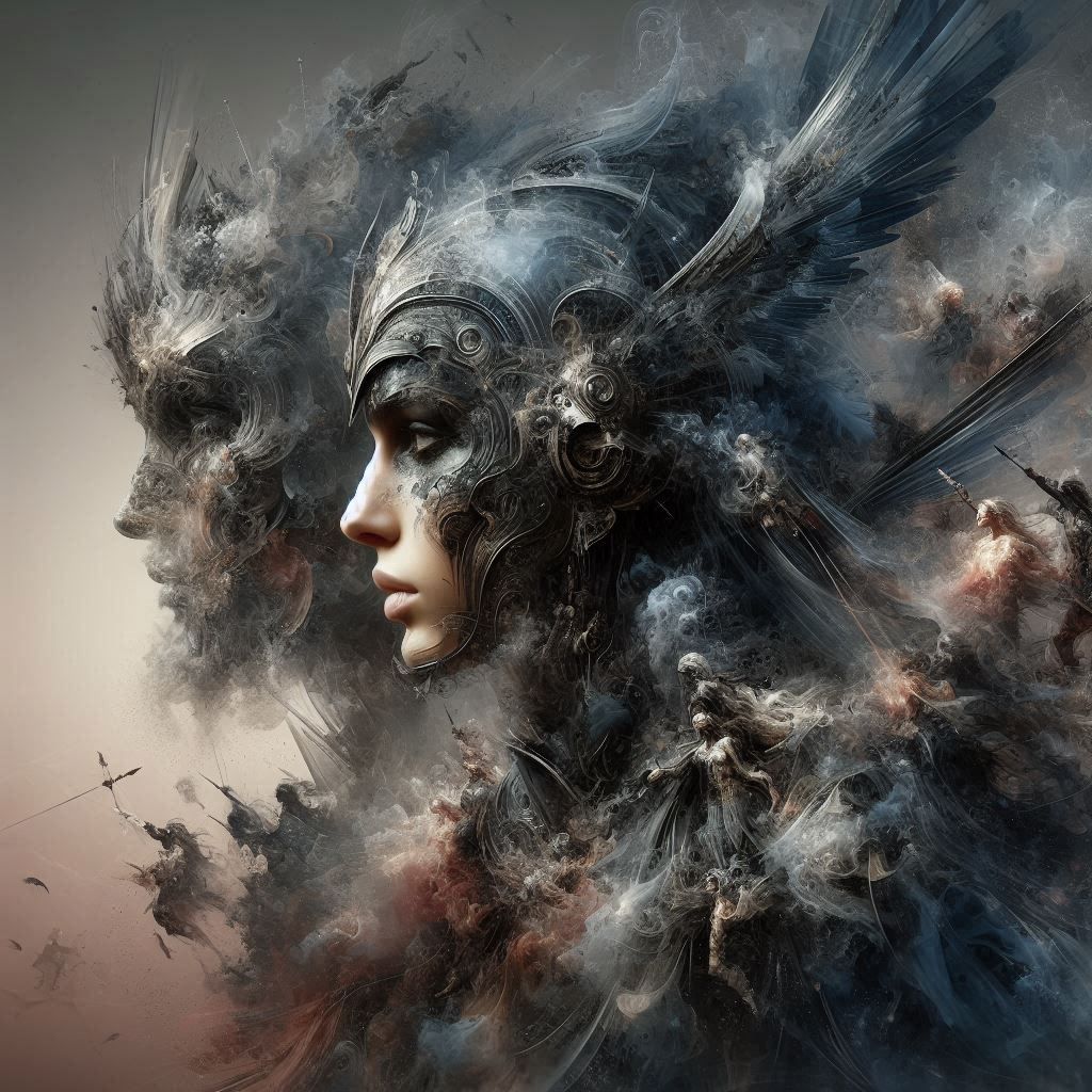 double exposure beautiful fantasy portrait landscape..