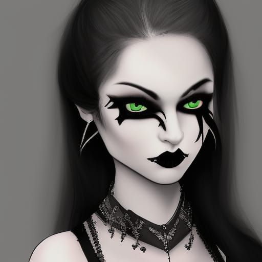 Goth girl - AI Generated Artwork - NightCafe Creator