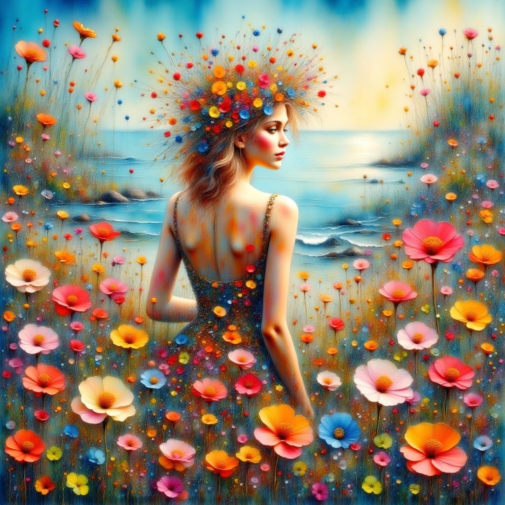 A dress of flowers  by @ais