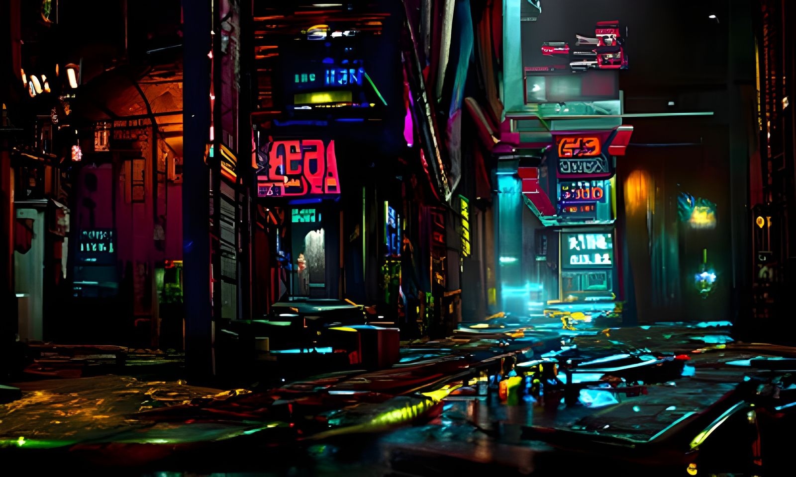 Alley - AI Generated Artwork - NightCafe Creator