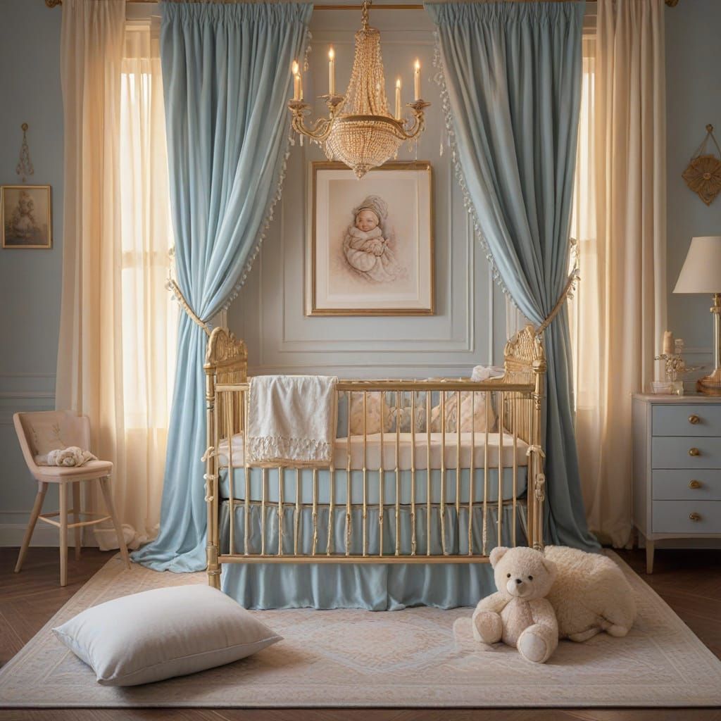 Adorable Baby Sleeping in Sunrise Crib