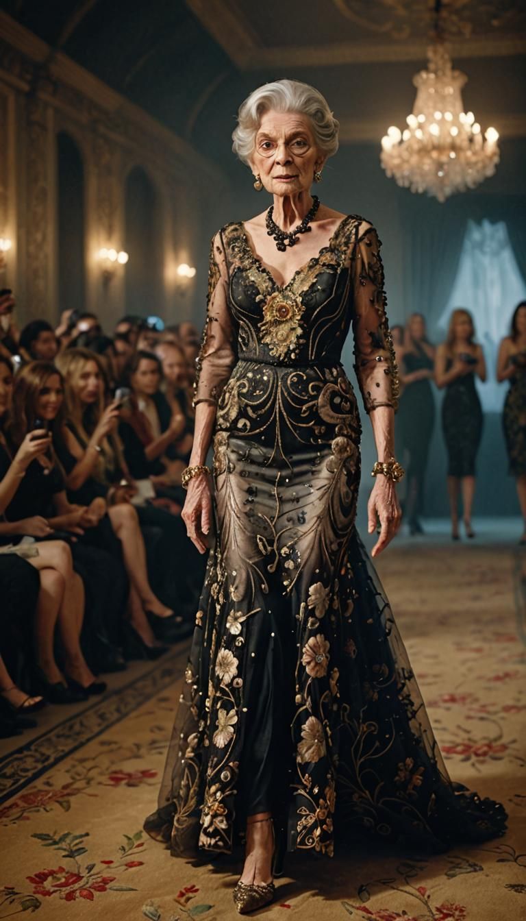 The designer and her design