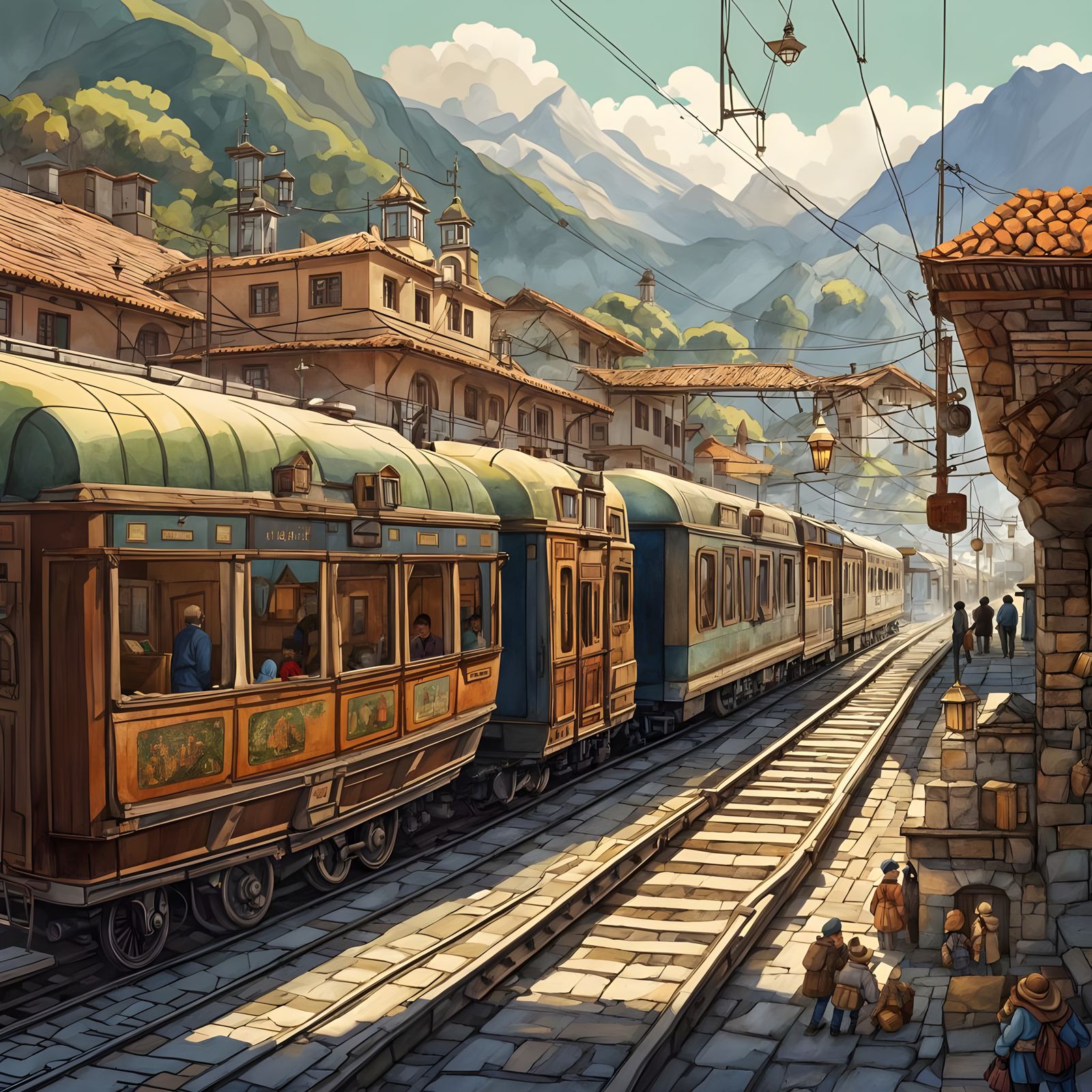 train in the Andes  by @Sig