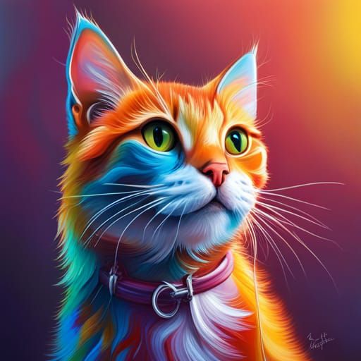 Kitten full of color