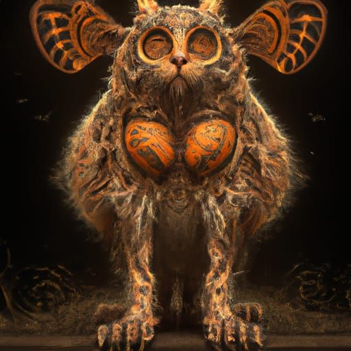bunny/tiger/owl hybrid, concept art by Marc Simonetti, trend...