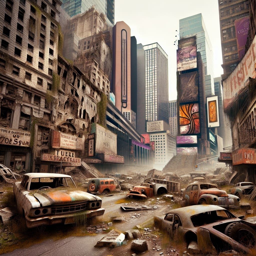 Times Square: Abandoned Post-Apocalyptic Vision