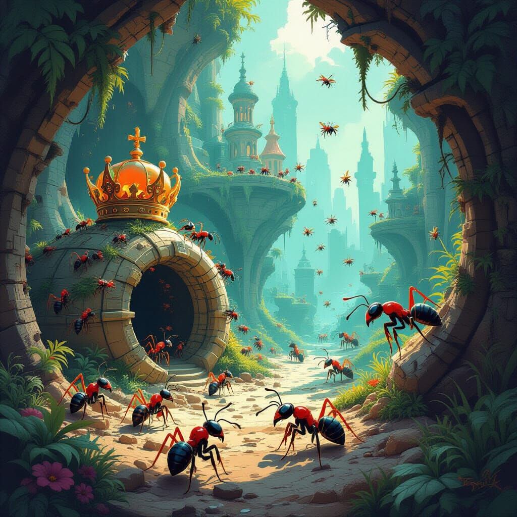 Ant City: A Whimsical Subterranean World