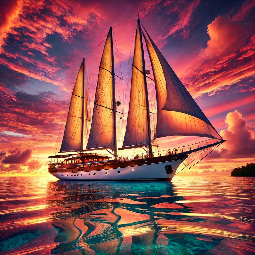 Sail boat tropics