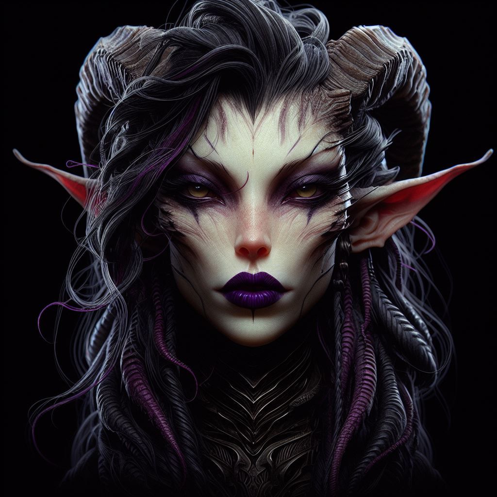 Purple lipstick portrait series