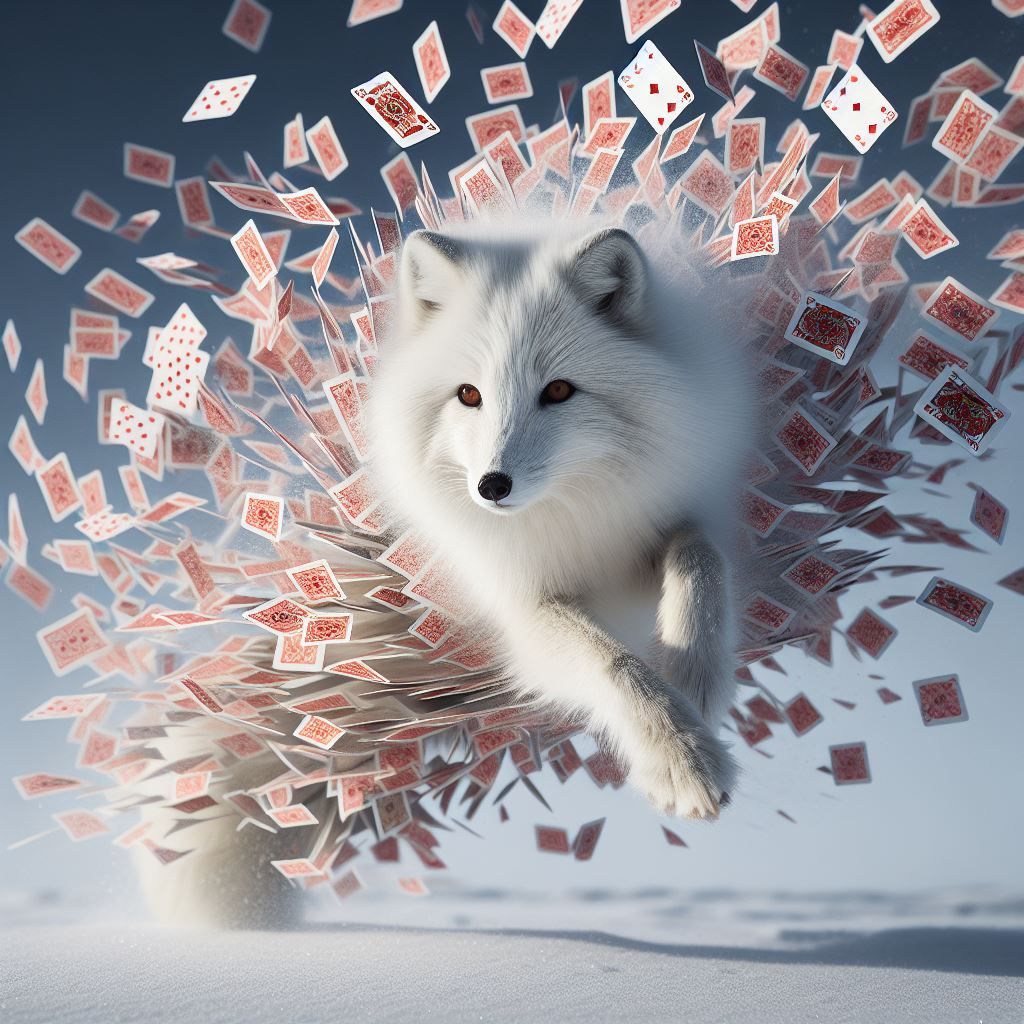 Arctic Fox of Cards
