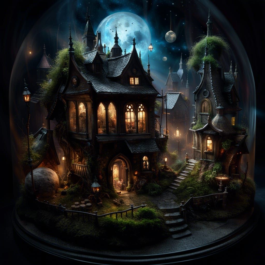 Fantasy Village Terrarium