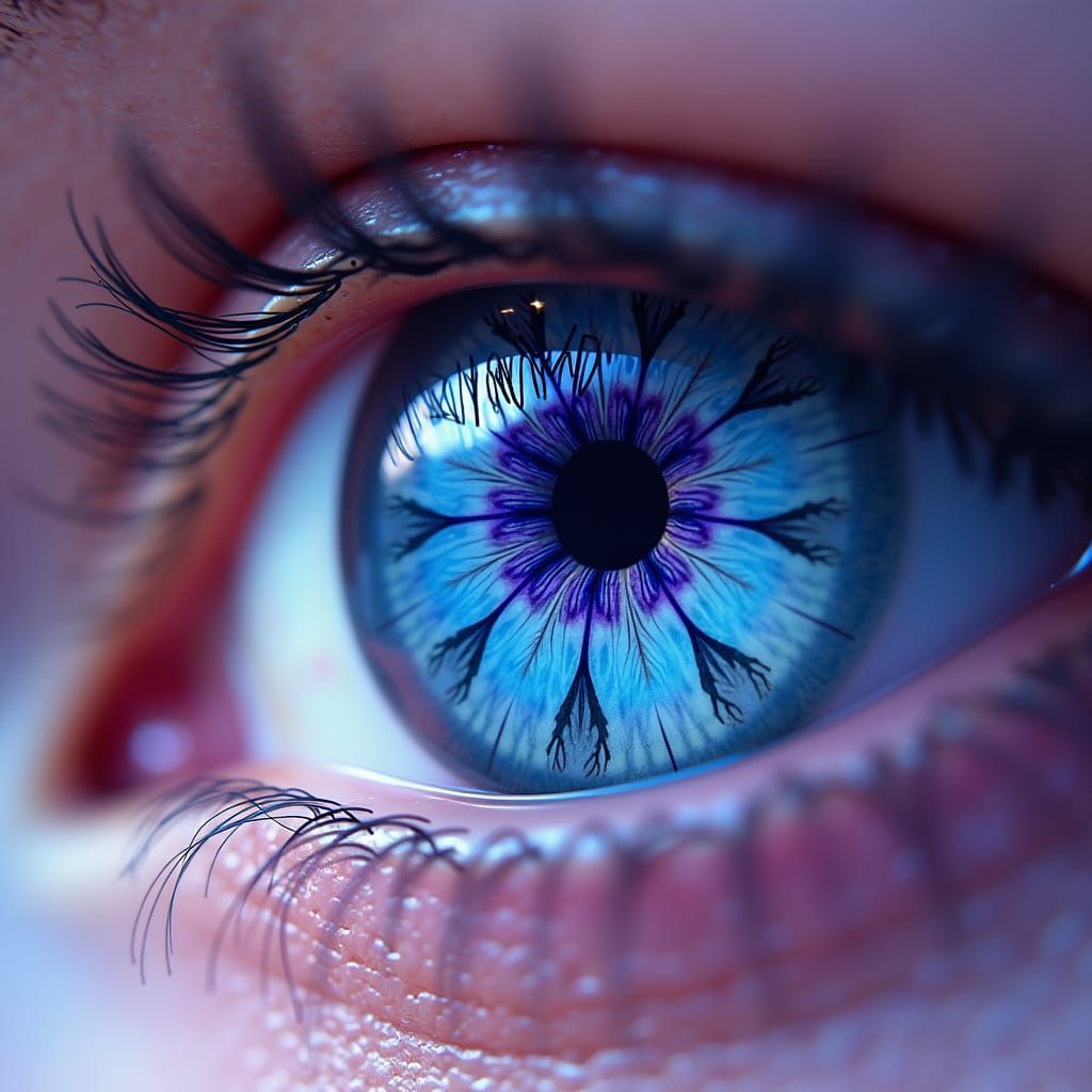 eye, flower shaped pupil