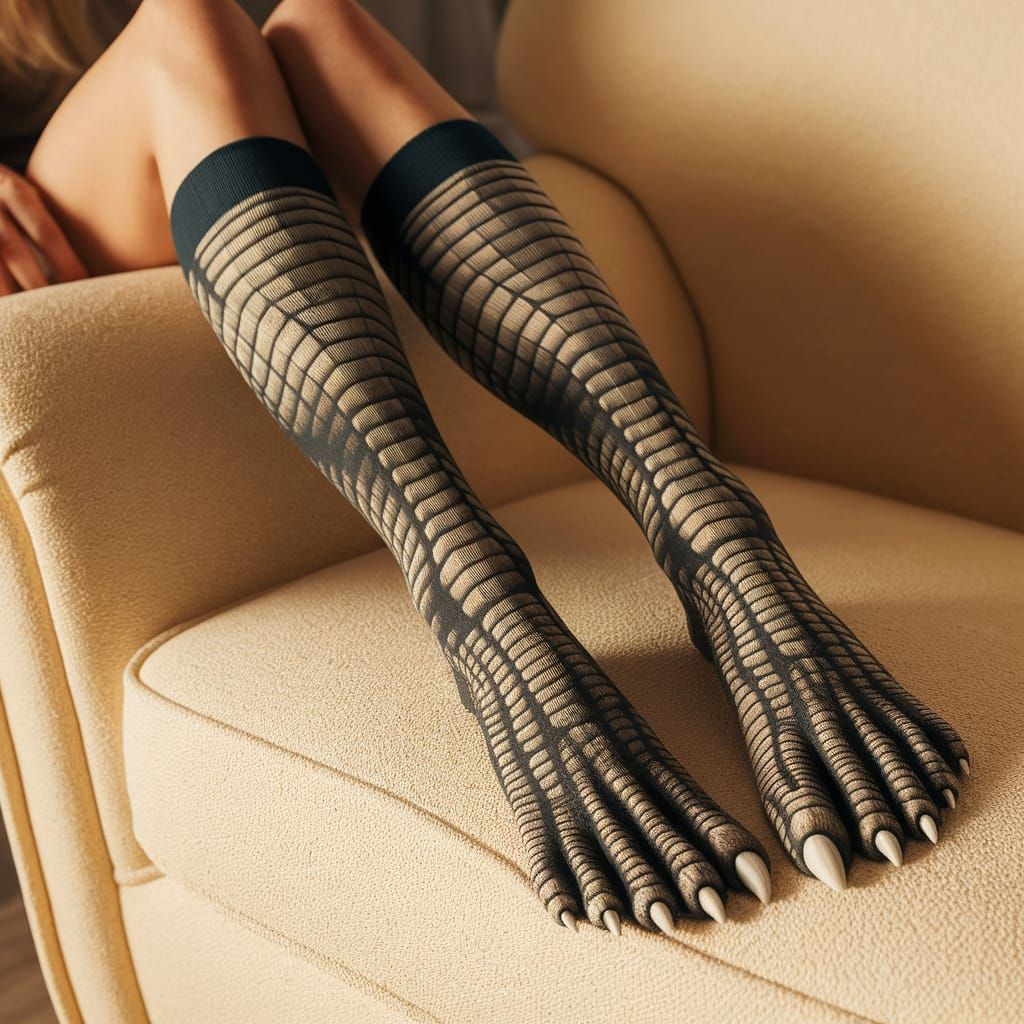 Raptor toe socks!   by @Kosher