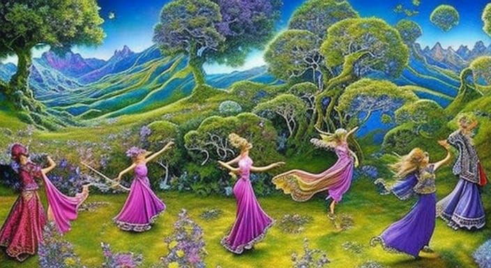 "Dance To The Music" epic hyperdetailed Fantasy masterpiece ...