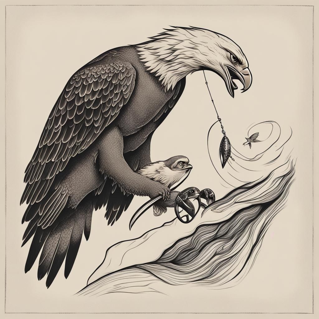 eagle holding a fish