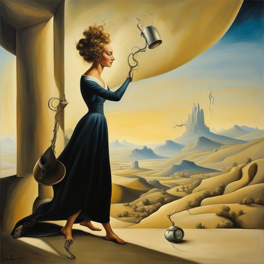 Beautiful painting art similar to Salvador Dali 

