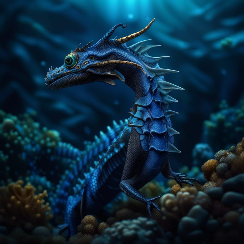 A blue sea dragon