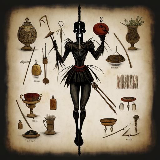 intructions, papyrus, ritual, ingredients, witchcraft, horro...
