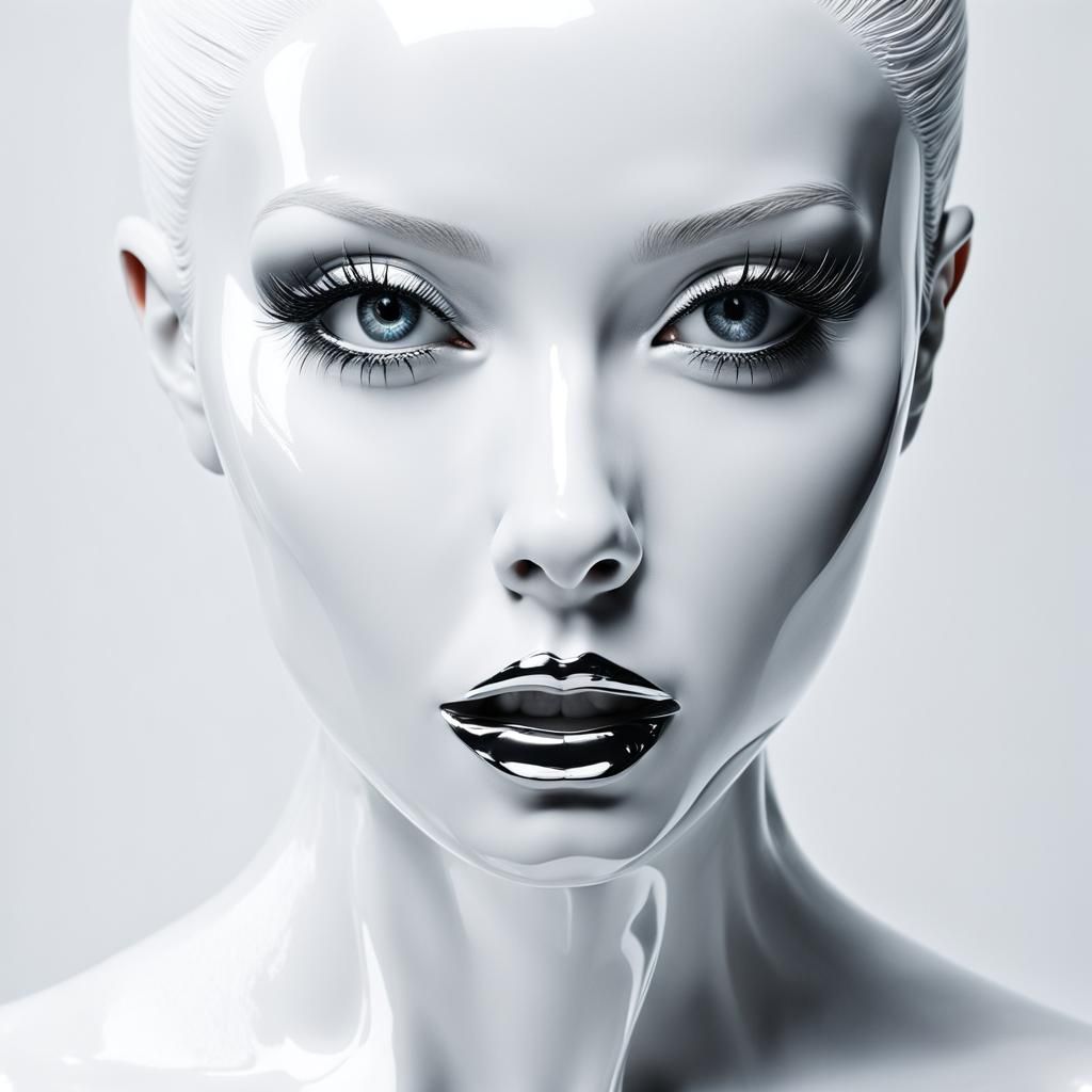 Disturbing Bizarre Image in Gloss White