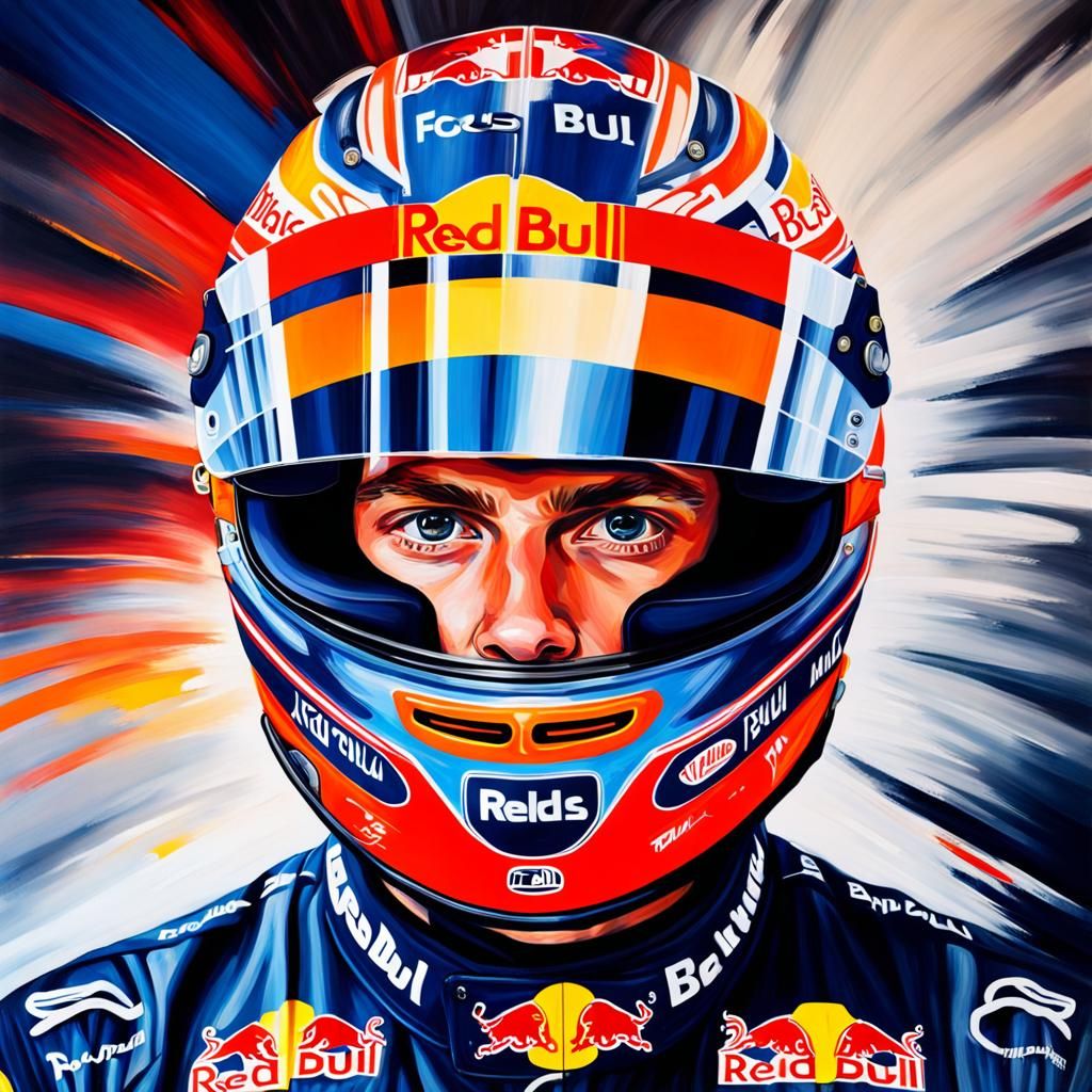 Maximalist portrait of Max Verstappen - AI Generated Artwork ...