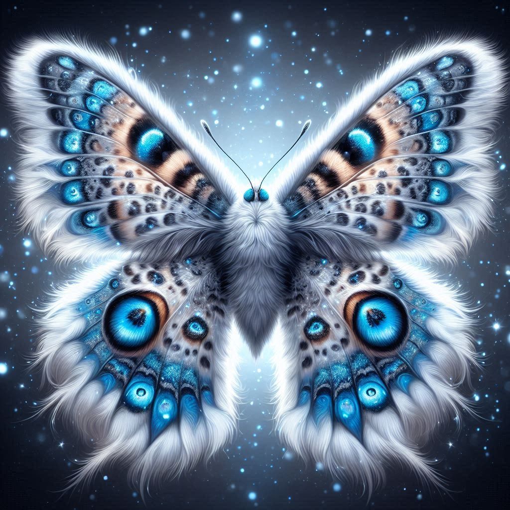 Snow Leopard Moth  by @BreezyDawn