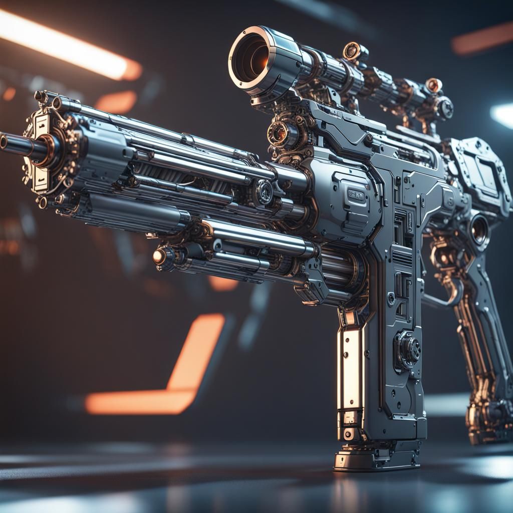 Terminator as a gun - AI Generated Artwork - NightCafe Creator