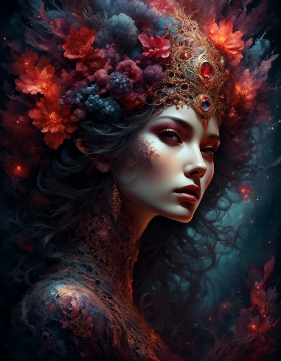 Dramatic Portrait in Chiaroscuro Lighting